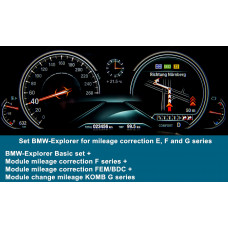 Set, bmw-explorer with all the features for the mileage reset E, F, G series Set, bmw-explorer with all the features for the mileage reset E, F, G series